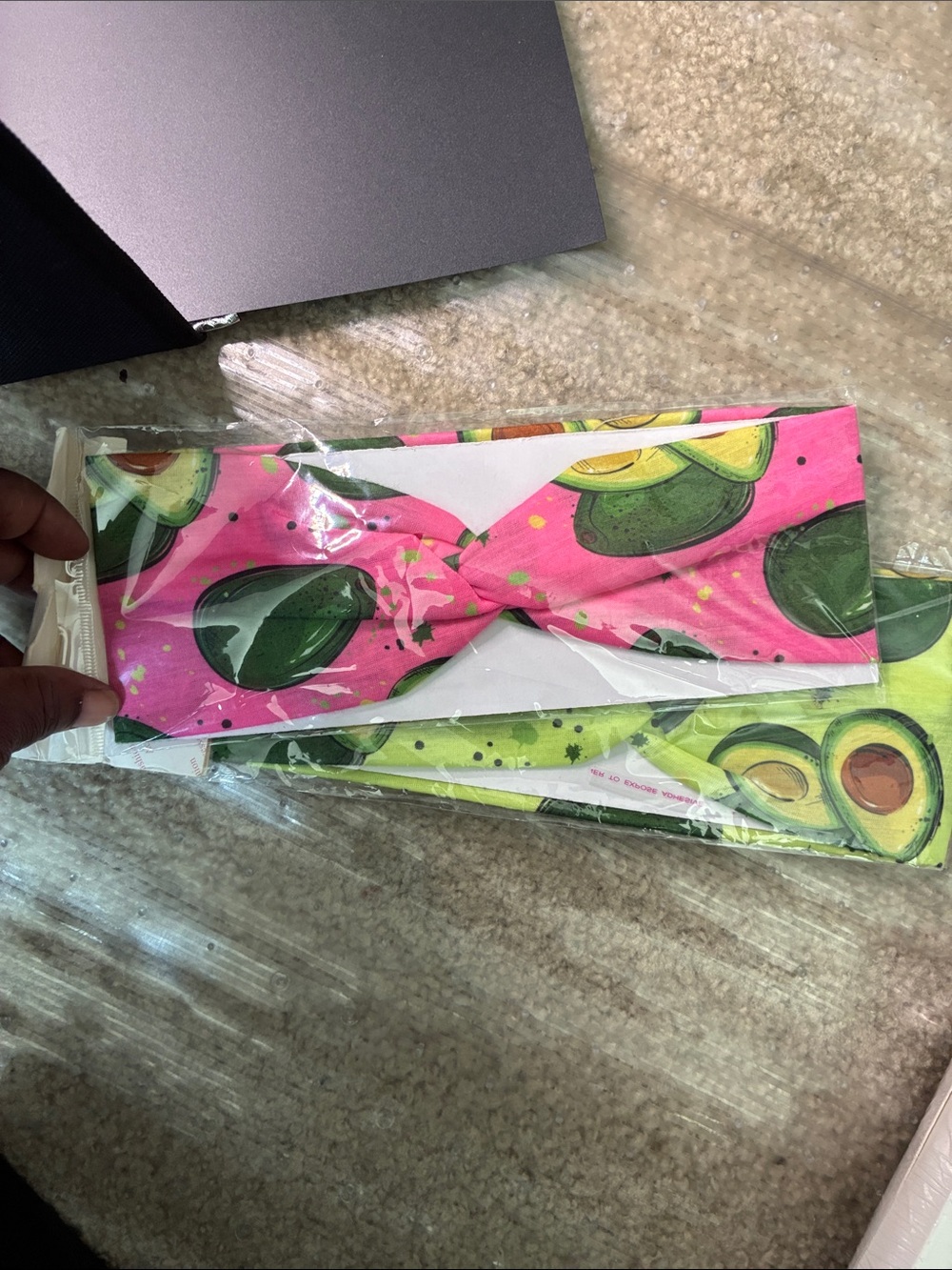 Pink Avocado Print Twist Knot Headwrap for Women